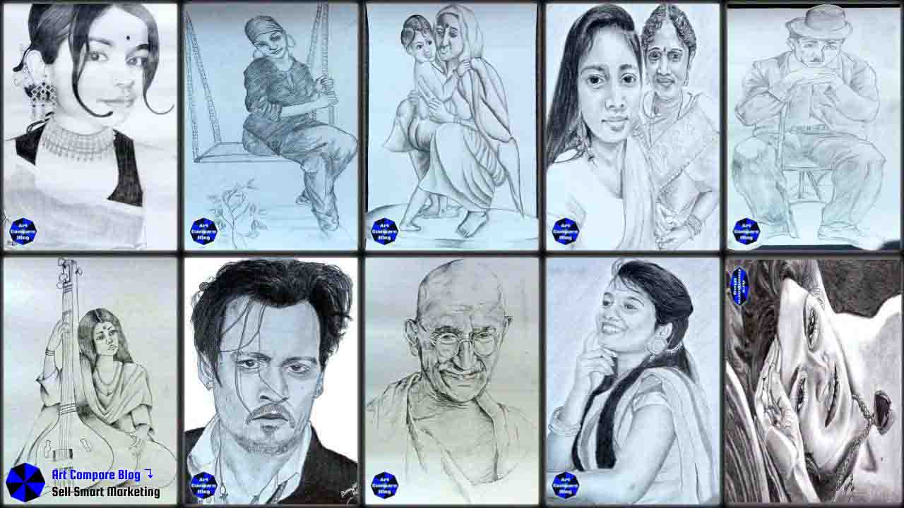 Pencil Sketch Portraits & Cultural Art