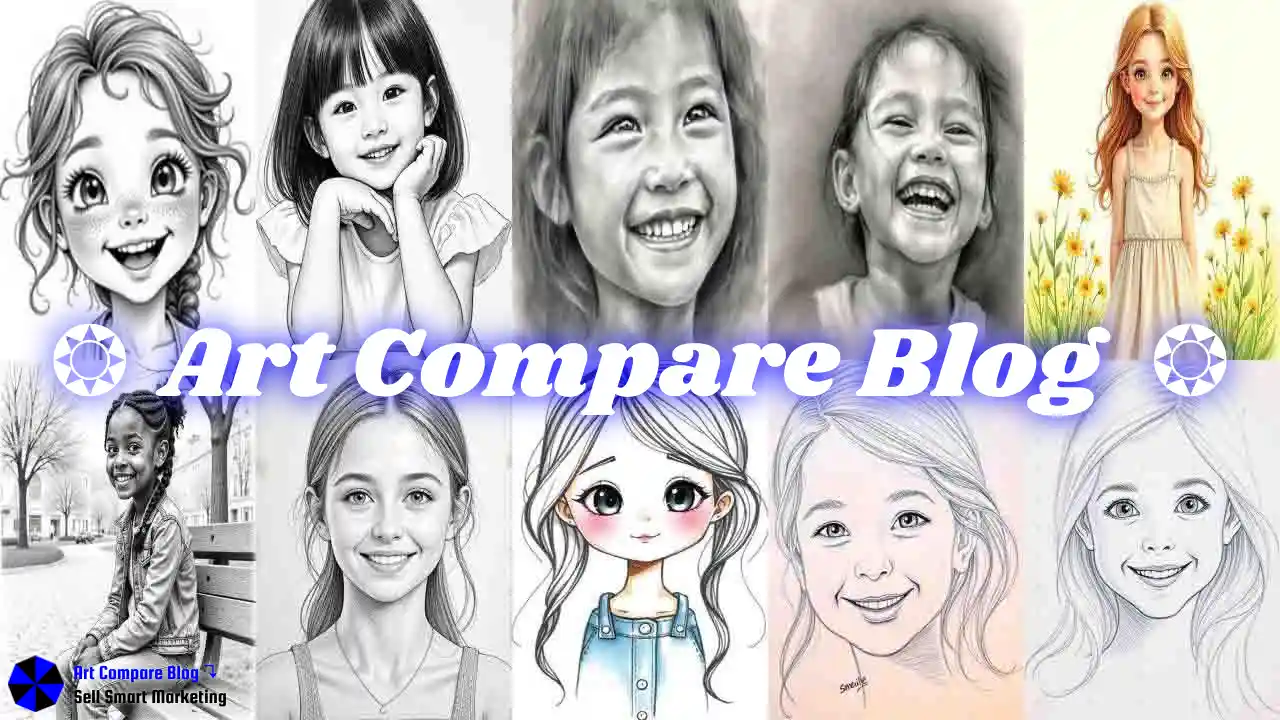 Realistic pencil sketch of a smiling girl-lq-5