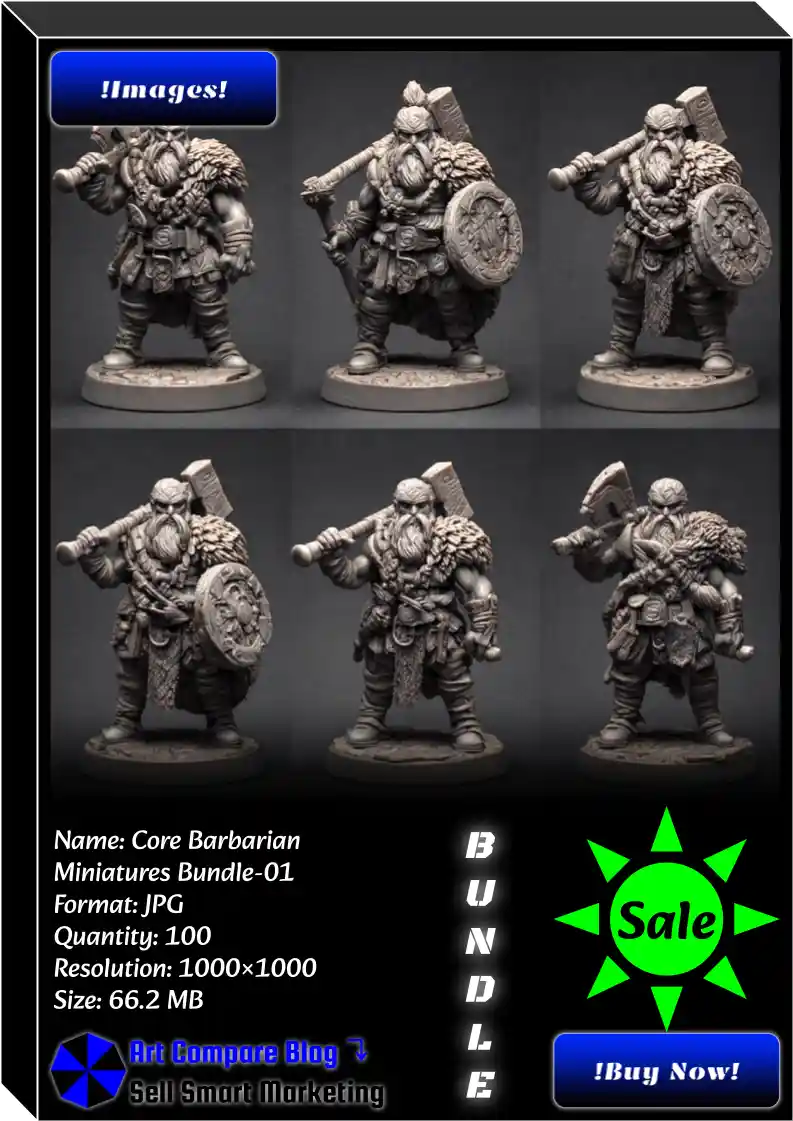 Core Barbarian Miniatures Bundle-01
