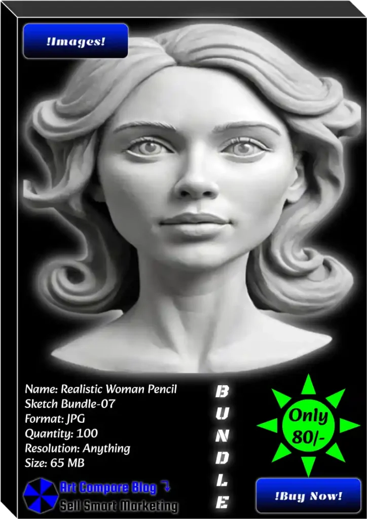 Realistic Woman Pencil Sketch Bundle-07